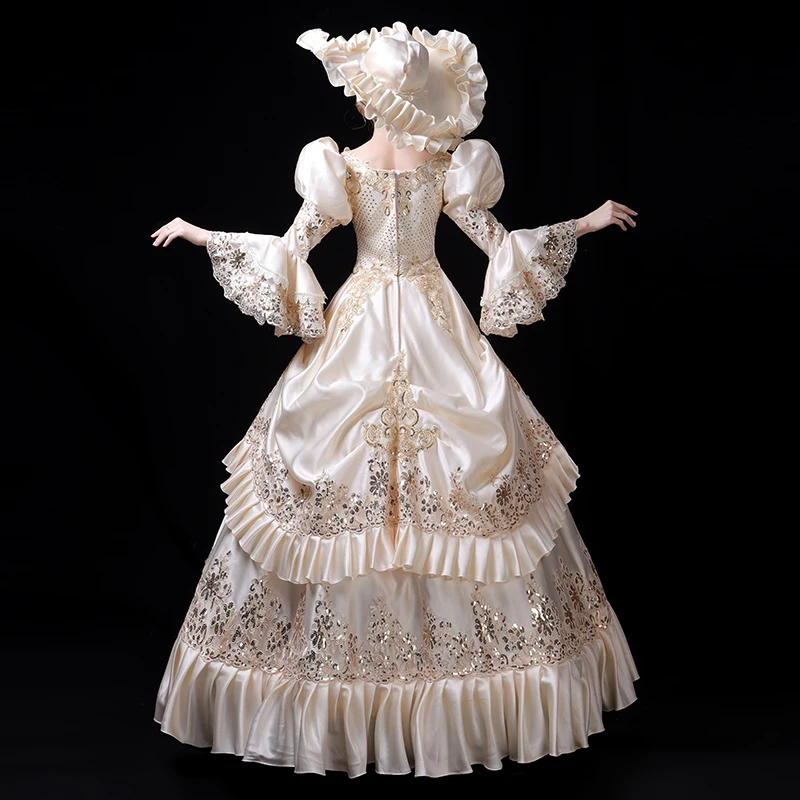 

18th Century Rococo Style Marie Antoinette Champagne French Dress Rococo Fashion Dress Up Game