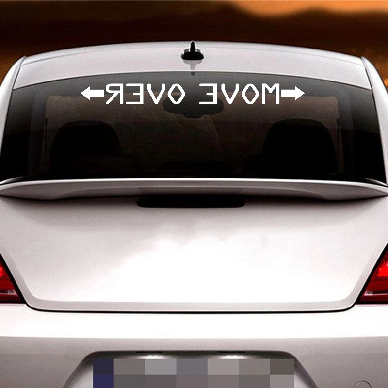 Зеркальная Наклейка для автомобиля Move Over наклейка на лобовое стекло баннер JDM Racing