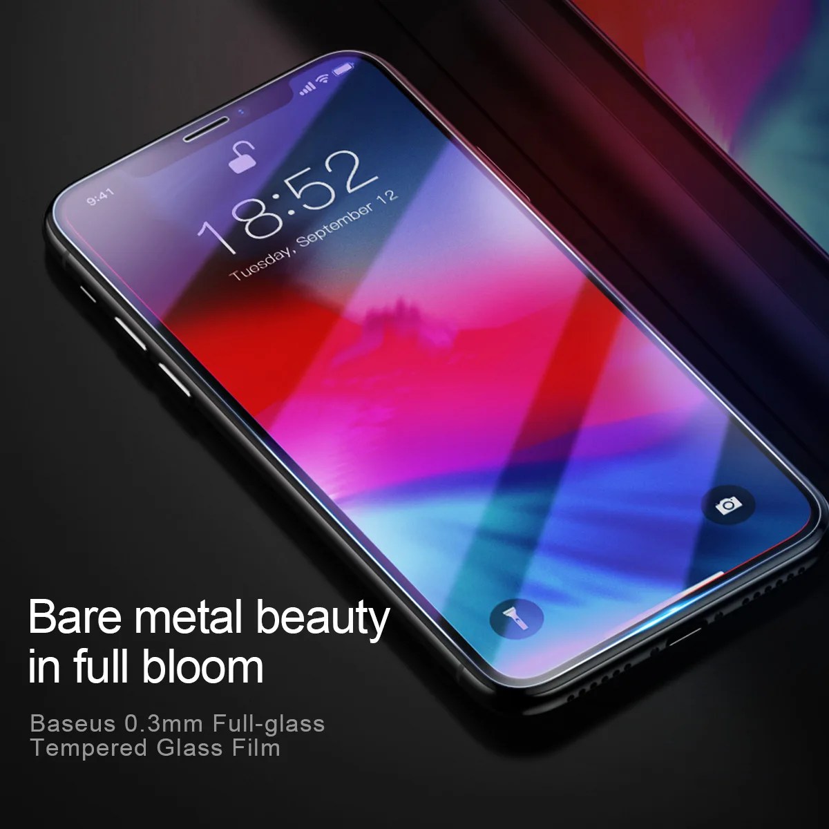 BASEUS полный изогнутый для iPhone XR закаленный стекло 9h мм 0 3 Закаленное Защитная