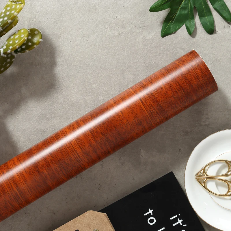 PVC Wood sticker Waterproof Wallpaper Self-adhesive Chinese brown | Дом и сад