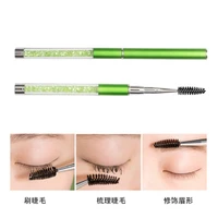 3 pcs practical durable eyelash brushes mascara wands applicator diamond handle brushes eyelash comb brushes spoolers makeup