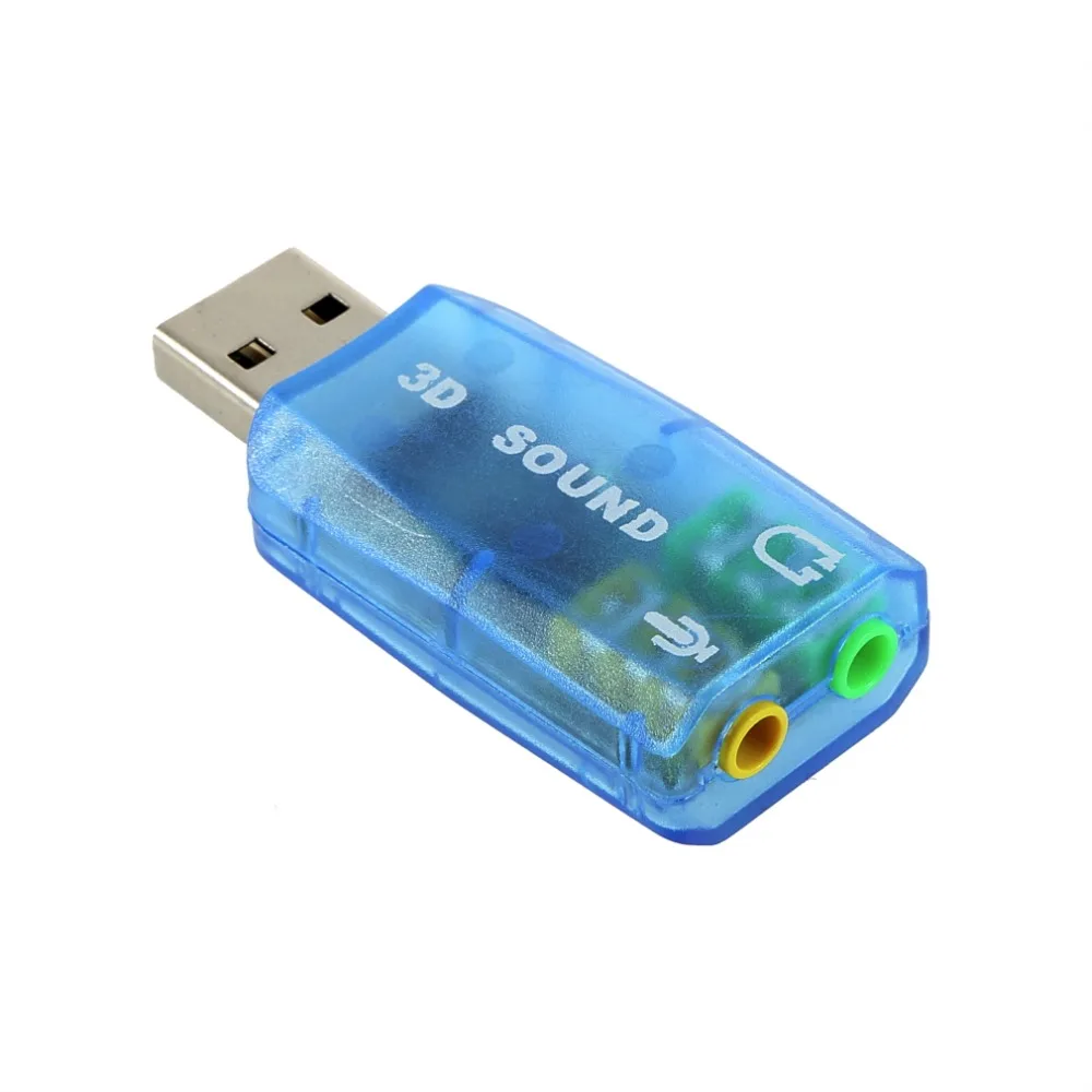 1 шт. 3d адаптер для аудио карты USB микрофон/динамик объемный звук 7 CH ноутбука