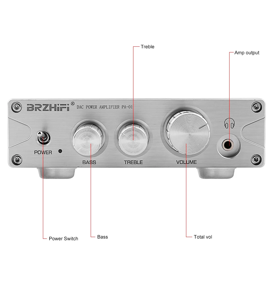 BRZHIFI HiFi TPA3116 Bluetooth 5,0 APTX ES9018K2M DAC стерео класса D 100 Вт* 2 усилитель мощности с усилителем для наушников для звукового театра