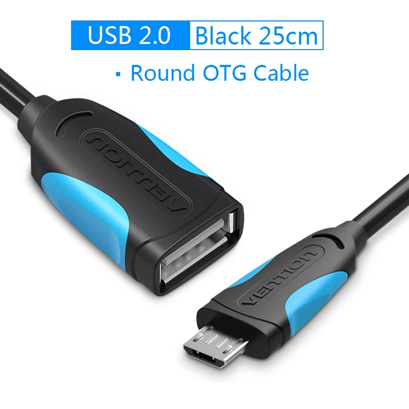 Vention Micro USB 3,0 OTG кабель адаптер 3,0 USB кабель для samsung Galaxy Note 3 S5 N9002 N9008 3,0 Micro USB кабель - Цвет: USB 2.0 A07 25cm