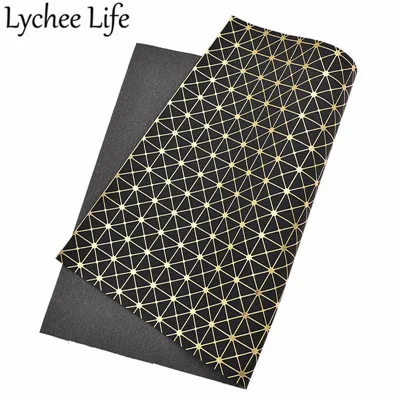 Lychee Life A4 тисненая кожа ткань 29x21 см плед PU ткань DIY ручной работы швейная одежда аксессуары поставки - Цвет: 5