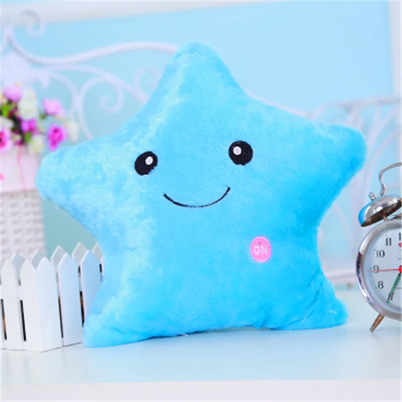 1Pcs Fashion Colorful Star Smile Face Glow LED Luminous Light Pillow Cushion Loving Heart Bear Paw Design Soft Relax Gift | Дом и сад