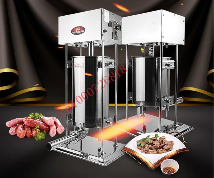 220V 3L/5L/7L/10L/15L мульти с помощью электрических алюминиевые штранг-прессования/ручная алюминиевые штранг-прессования Нержавеющая сталь вертикальный колбаса машина EU/AU/UK