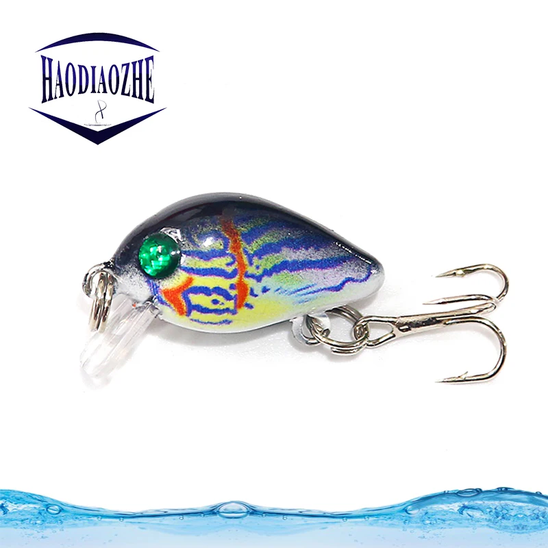 HAODIAOZHE Crankbait Рыболовная Приманка Minnow приманки 2 5 см 1 7 г Topwater плавающие Isca