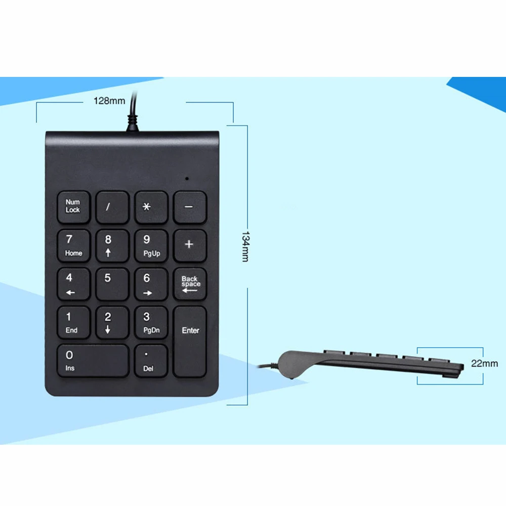 USB Проводная цифровая клавиатура 18 клавиш БЕСПЛАТНО AliExpress Стандартный доставка |