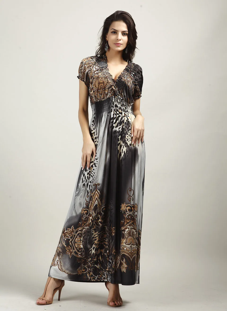 UTMEON модное летнее леопардовое непальское длинное пляжное платье до щиколотки