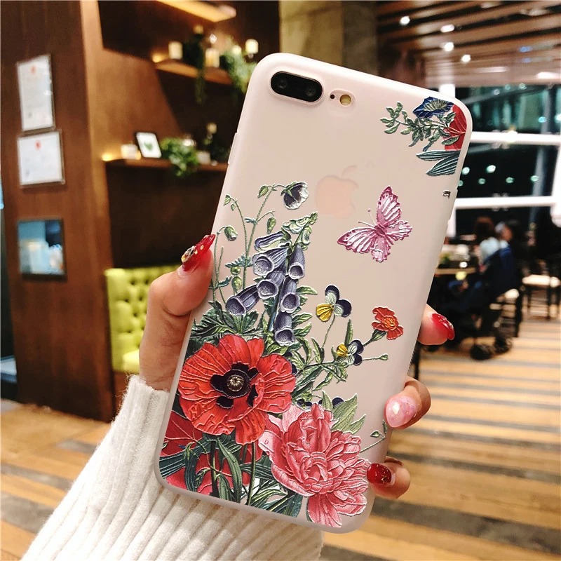 1hudie 3D рельефный чехол с изображением цветов для Samsung Galaxy A70 A7 A9 A10 A20e A30 A40 A50 A60 A6 A8 J4 J6 S6 S7 S8 S9 S10 плюс S10e Note 9 8 Coque - Цвет: 1hudie