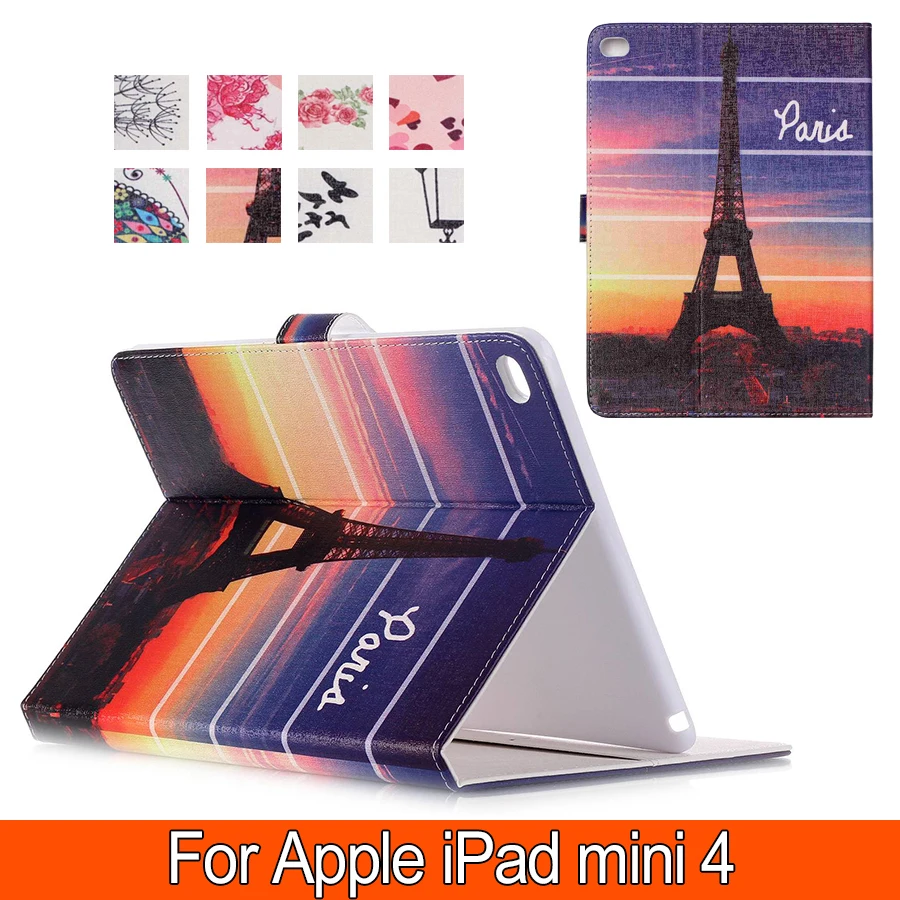 Модный чехол для iPad mini 4 из искусственной кожи с подставкой и бумажником Apple iPad4 7 9