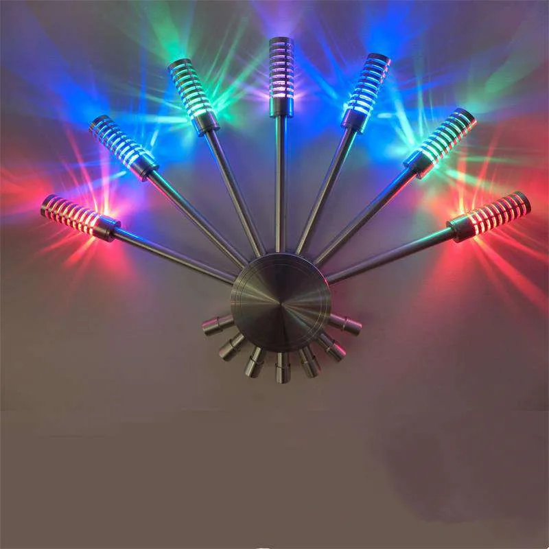 Красочный веер украшения стены светильник Гостиная ночной бар бальный зал ктв