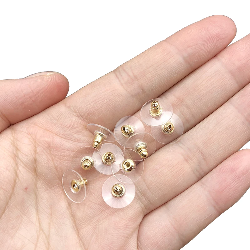 WIWI 50 Pcs/lot Plastic Earring Jewelry Back Plug Cap Lifters Earrings Backs Hooks Stoppers Ear Bead DIY Findings Accessories | Украшения и