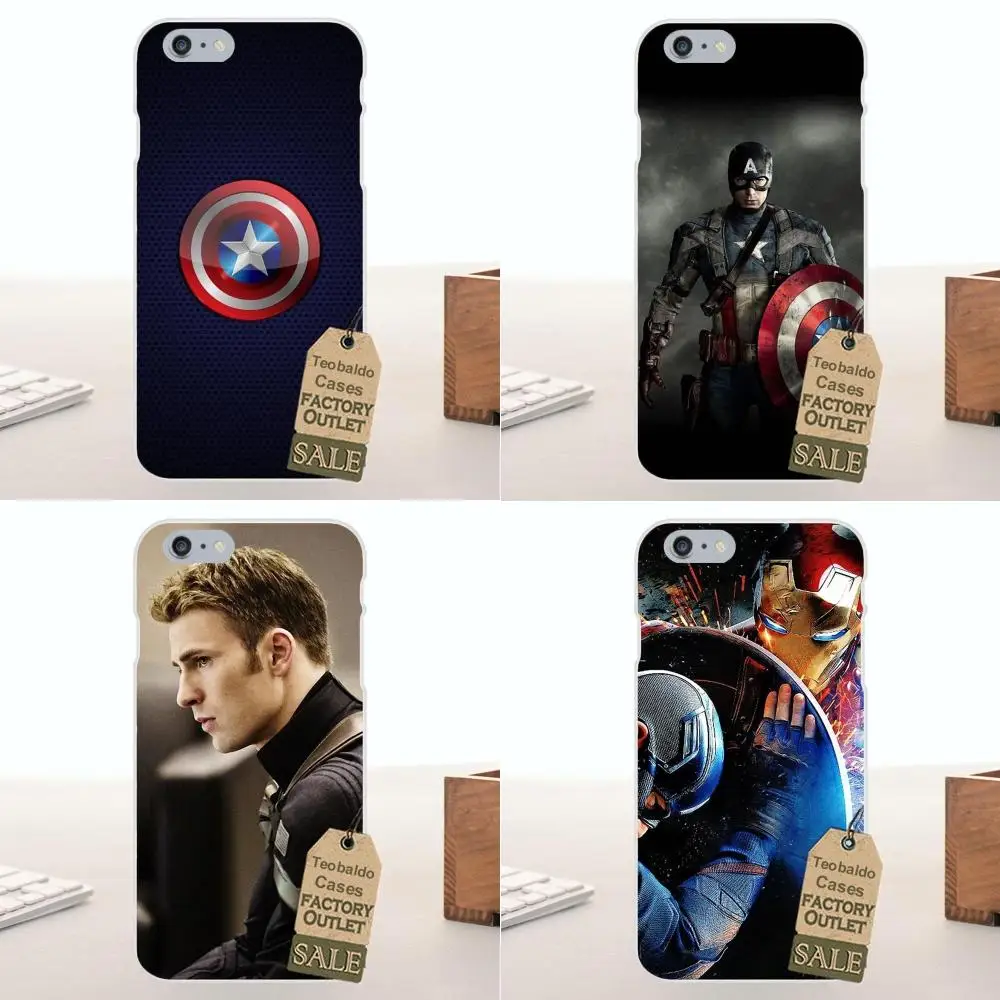 Супергерой Капитан Америка щит Marvel мягкий чехол для Galaxy Alpha Core Prime Note 2 3 4 5 S3 S4 S5 S6 S7