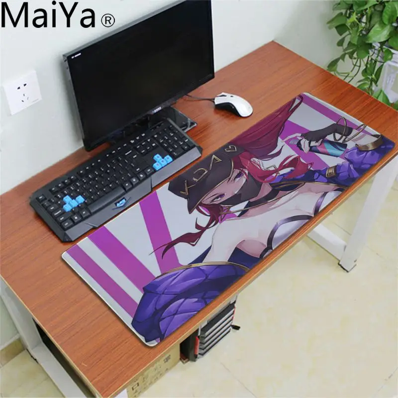 MaiYa в запасенном KDA Akali Удобная мышка коврик игровой резиновый коврик для компьютерной мыши мышь прочный коврик для мыши на стол