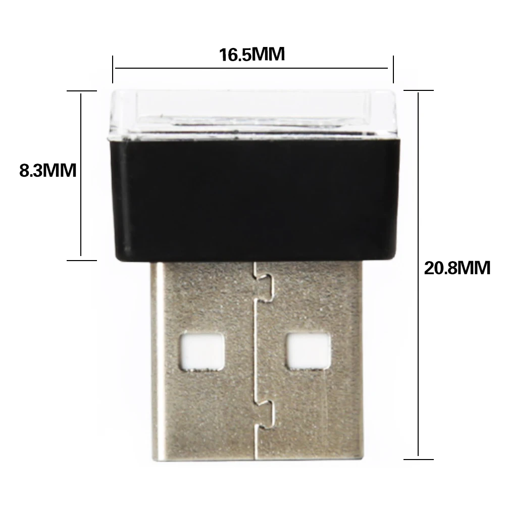Современный автомобильный 1 шт. Автомобильный USB светодиодный атмосферный свет s