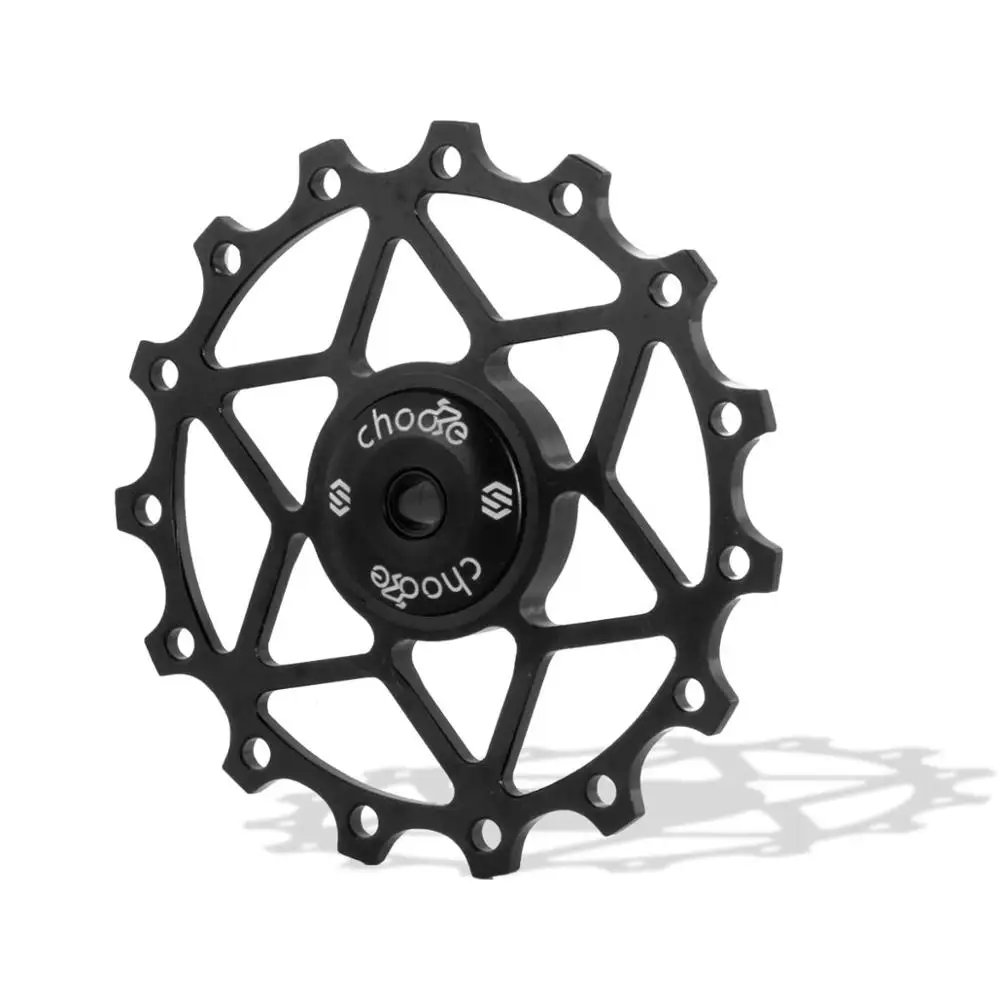 Black 15T Выберите Mtb велосипед задний механизм переключения передач 13 T/15 T Al CNC керамические подшипники направляющие колеса для SHIMANO и SRAM 11 скорость натяжения Pully - Цвет: Black 15T