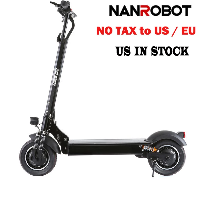NANROBOT D4 + электрический скутер для взрослых 10 &quot52V23Ah 2000 Вт Мощный складной мотор 45