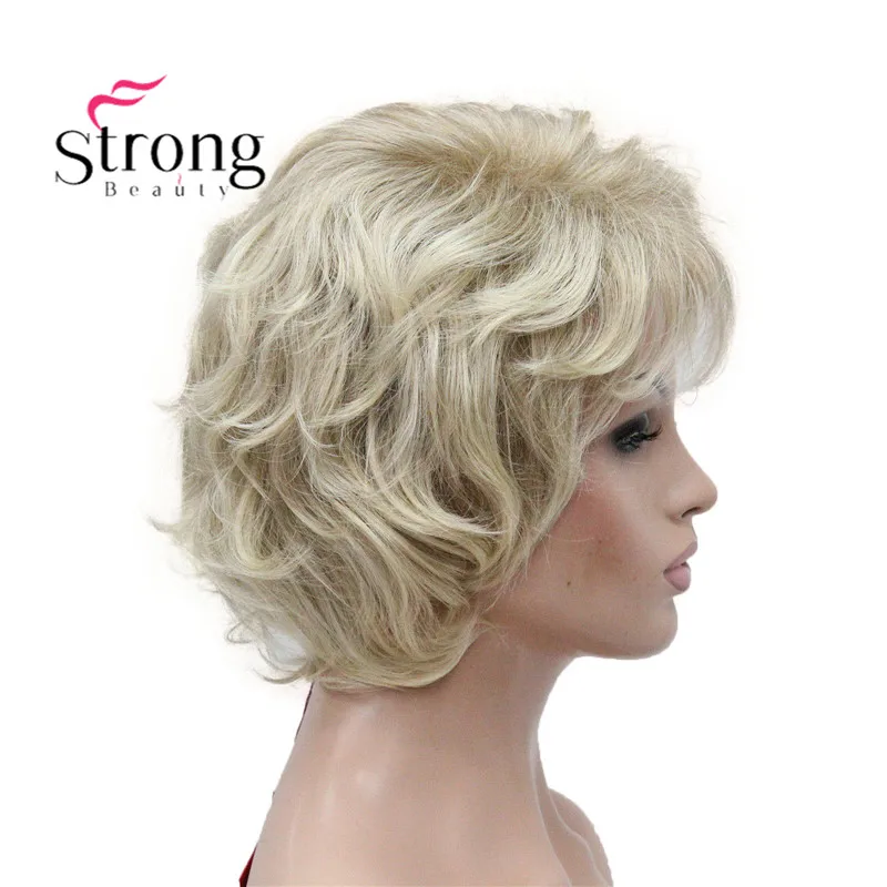 StrongBeauty блонд короткий мягкий пушистый многослойный милый волнистый