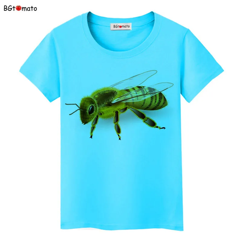 Футболка bgtomato Real honeybee Повседневная футболка лидер продаж крутая с 3d принтом