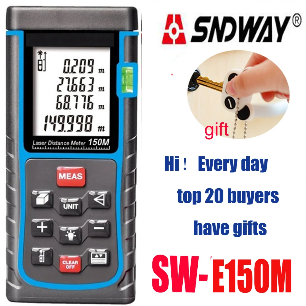 Лазерный дальномер лазерный рулетка цифровая измерительная 150 м 120 100 80 60 40