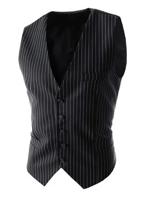 Черный Zogaa Новое поступление жилеты для мужчин Slim Fit Мужской жилет мужской жилет деловые обтягивающие жилетки без рукавов Colete верхняя одежда - Цвет: Черный