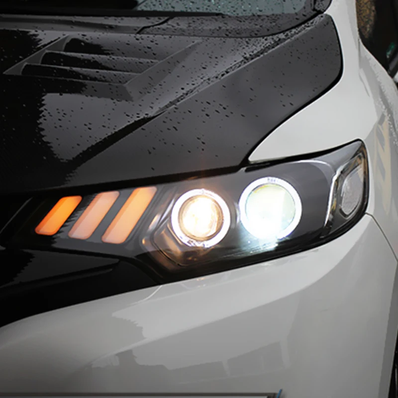 Автостайлинг для Honda Fit/JAZZ 2014 светодиодный 2017 Светодиодные Автомобильные фары в