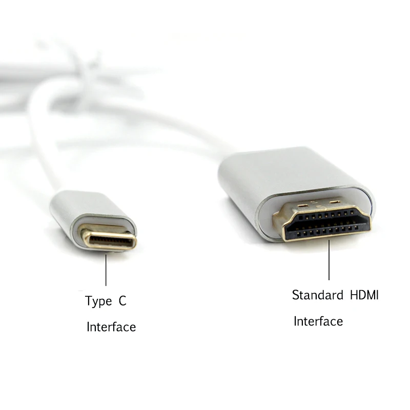 Кабель для видеосъемки Type c HDMI кабель USB C 1 8 м 4K x 2K поддержка 3 серебристый usb