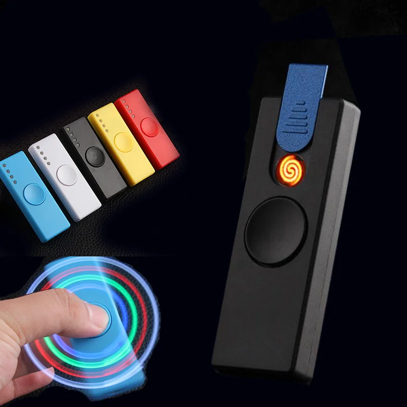 Светодиодный Спиннер зажигалки для электронных сигарет беспламенный