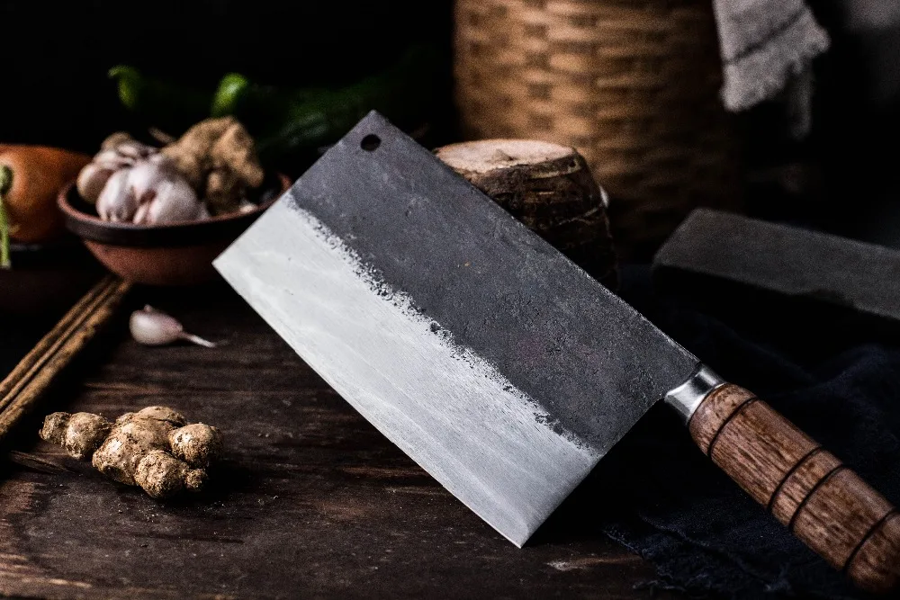 Традиционный ручной работы китайский стиль кухонный нож для резки мясной овощной нож кухонные ножи шеф-повара специальный нож бытовой Отбойник слайсер