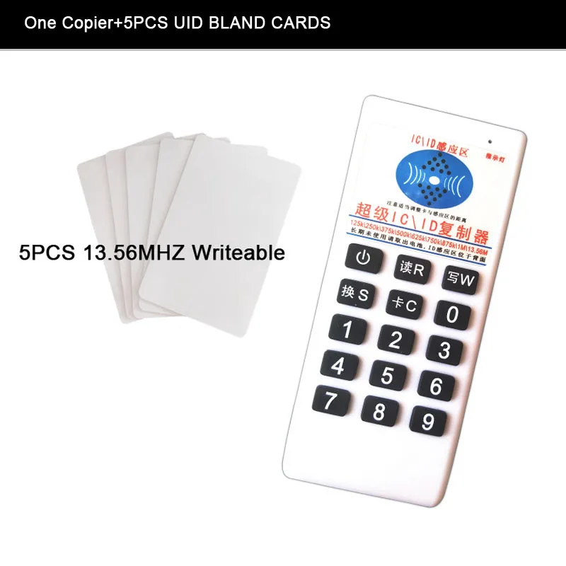 RFID 125 кГц ID 13,56 МГц IC копировальный считыватель писатель для EM4305 T5577 UID сменный тег+ 5or10 13,56 МГц UID карты метки - Цвет: 1copier add 5cards