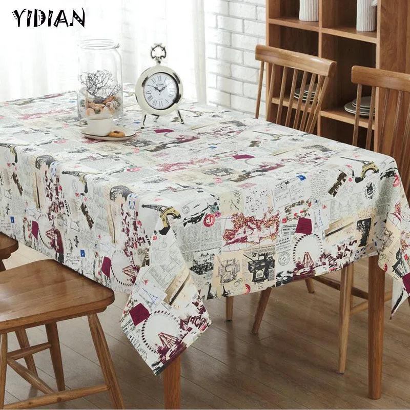 YIDIAN Европа Рождество Скатерть Прямоугольная Белье Покрытие Стола Башня