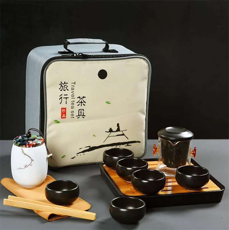 

Pottery Teapot Gaiwan Tea Accessories including Tray bag package Gift Chinese Set Kongfu Ceramic Porcelain Drinkware