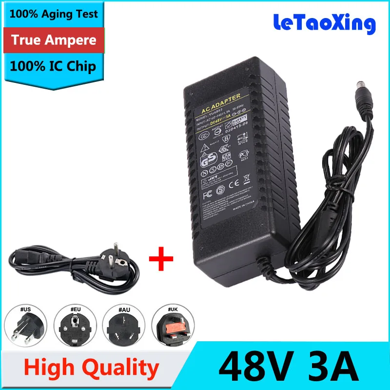 1 шт. AC DC источник питания 48 В 3A трансформатор 144 Вт DC48V3A адаптер для LED жесткая