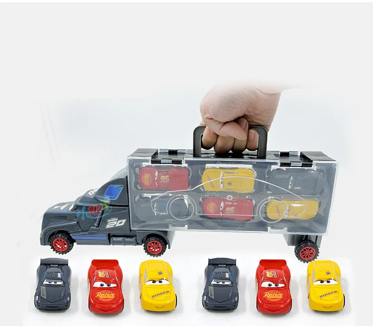 7 шт./компл. disney "тачки 3 Lightning McQueen Джексон Storm Мак дядя грузовик 1:55 литая игрушечная машинка Подарочные игрушки для детей