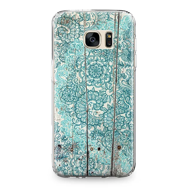 Модные Мандала Книги по искусству цветок Мягкая обложка для samsung Galaxy S4 S5 мини S6 S7 край S8 S9 плюс Grand Prime примечание 4 5 8 силиконовый чехол