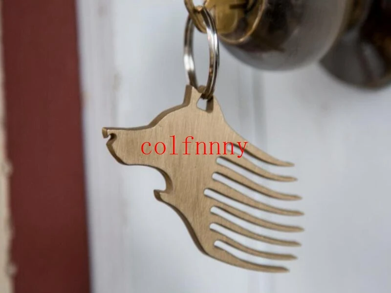 100 шт./лот расческа для хлеба волк пива брелок коробка резак карманный открывалка