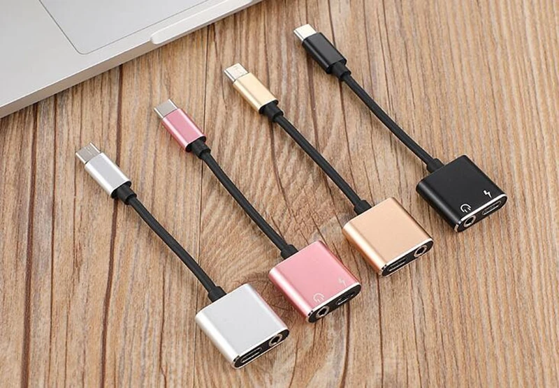 Male Type-C to Female 3.5mm Aux Earphone Audio Adapter Converter Charge Adpater for Xiaomi 6 Huawei Mate 10 | Мобильные телефоны и