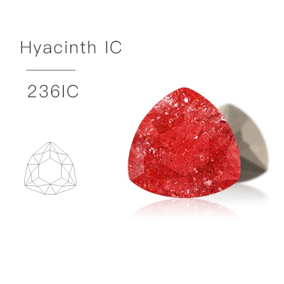 Hyacinth IC Стразы Кристалл камень Diy Ледяной цветок жир tr-iangle Форма Стразы Украшение K9 стекло кристалл шитье и ткань Pointback Fancy - Цвет: Hyacinth IC