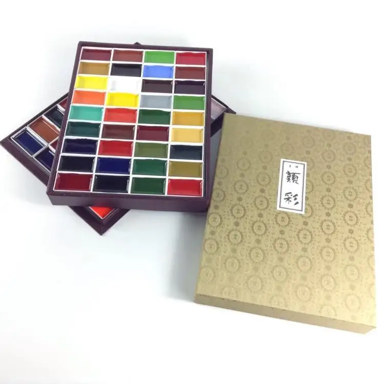 Highquality 72colors Водные цветные 8/12/18/24/35/48/60/72 Высокое качество Твердые акварельные Краски жемчуг светильник портативная цветная коробка для Рисование инструмент для живописи - Цвет: Highquality 72colors