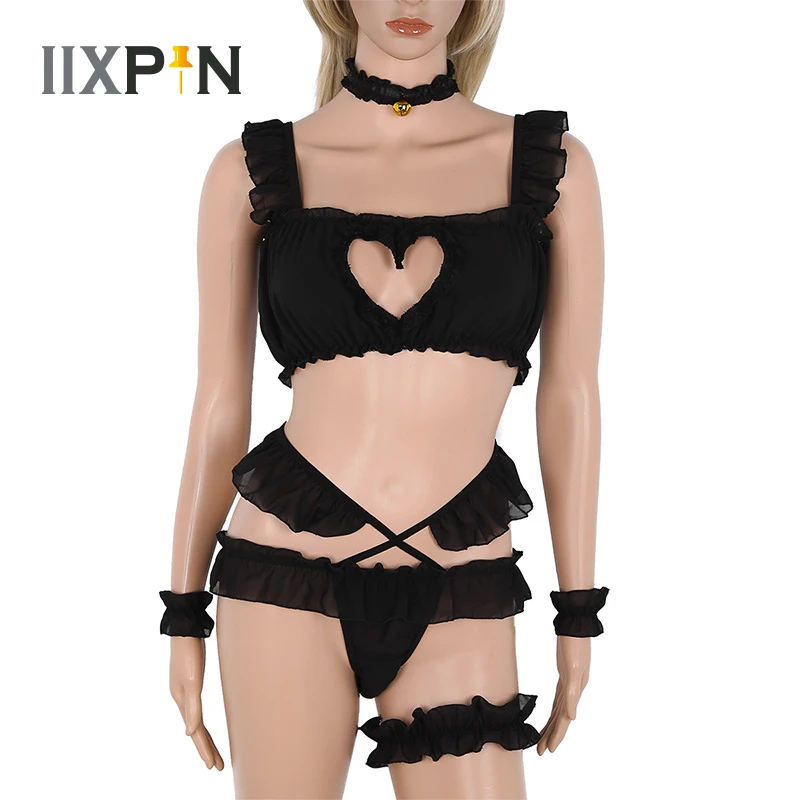 Женский пикантный костюм IIXPIN в стиле аниме с милым котом ночная рубашка японском