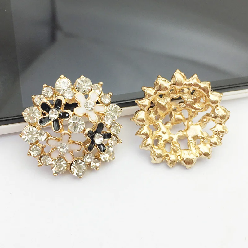 Бесплатная доставка оптовая продажа 20 шт./лот 26 мм стразы пуговицы с плоским