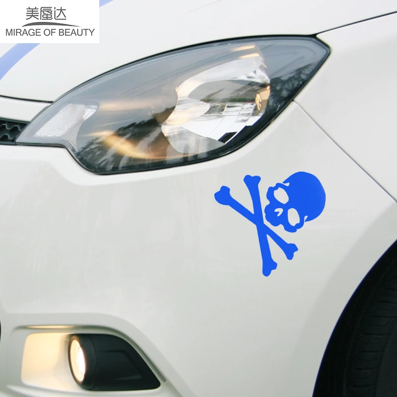 Забавная Автомобильная наклейка Cross Bone автомобильный декор Виниловая ужас