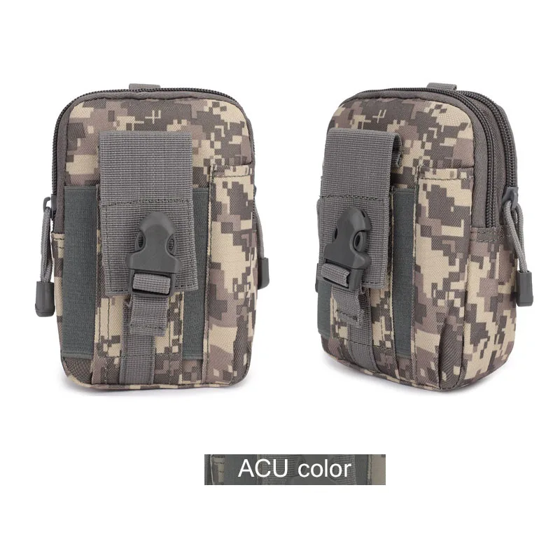 ACU color Мужская тактическая Сумка Molle, поясная сумка, маленький карман, военная поясная сумка, чехлы для телефона, для бега, путешествий, кемпинга - Цвет: ACU color