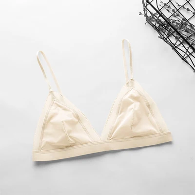Женский бюстгальтер из 100% шелка GUIYI пикантный кружевной тонкий без стальных