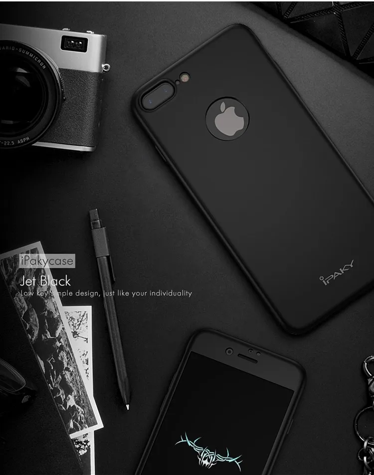 IPAKY бренд полная защита для iphone 7 4,7 ''для iphone 7 plus 5,5'' с закаленной стеклянной пленкой