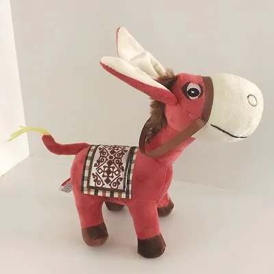 

new arrival about 25cm cute cartoon donkey plush toy wine red donkey soft doll kid's toy Christmas gift s2492