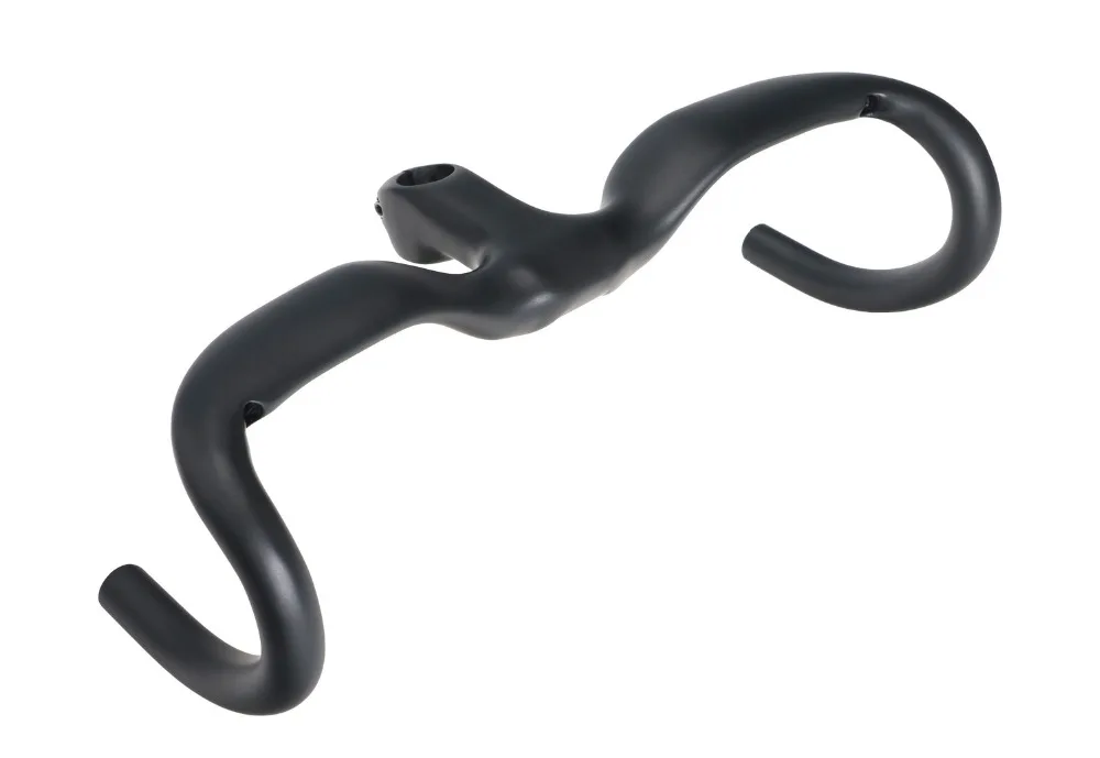 Black UD Matte Carbon Road Track Bike Bicycle Racing Drop down Integrated Bar Stem Handlebar | Спорт и развлечения