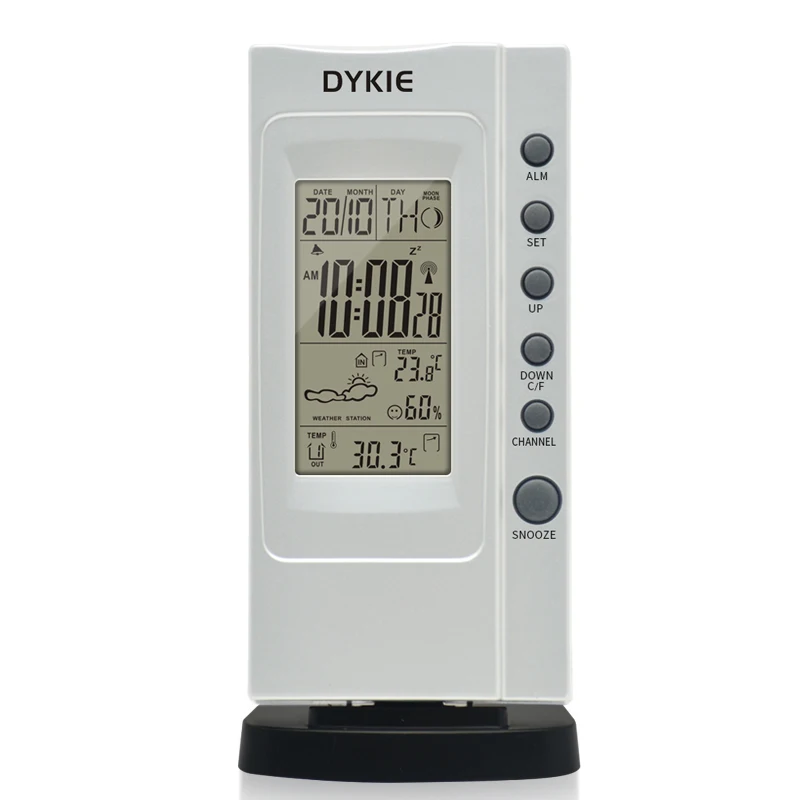 Лучший бренд DYKIE Цифровой Будильник беспроводной термометр метеостанции
